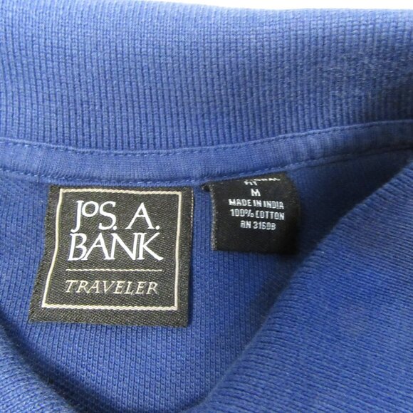 Jos A Bank Men’s Traveler Polo Shirt Medium Navy Blue Performance Golfer Casual - Picture 4 of 9